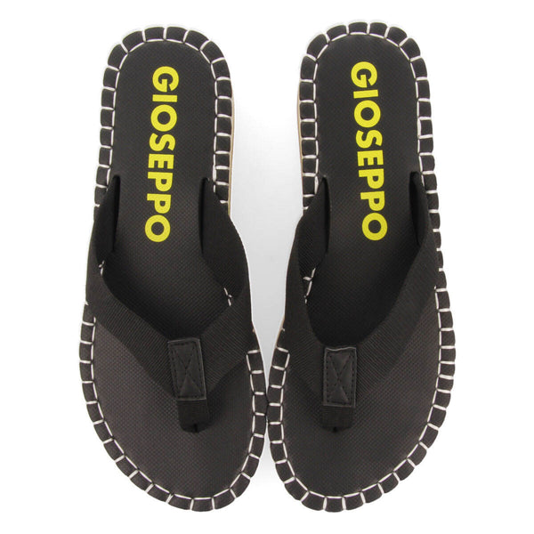Verton women's black sandals with straps and light soles