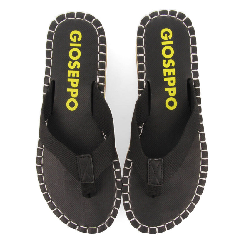 Verton women's black sandals with straps and light soles