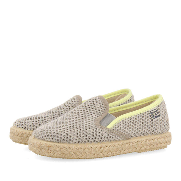 Ablis boys grey slip on espadrilles
