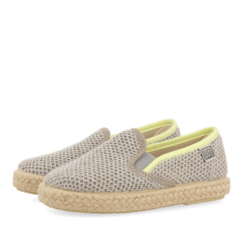 Ablis boys grey slip on espadrilles
