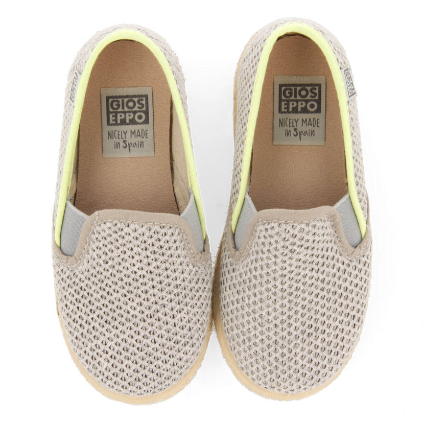 Ablis boys grey slip on espadrilles