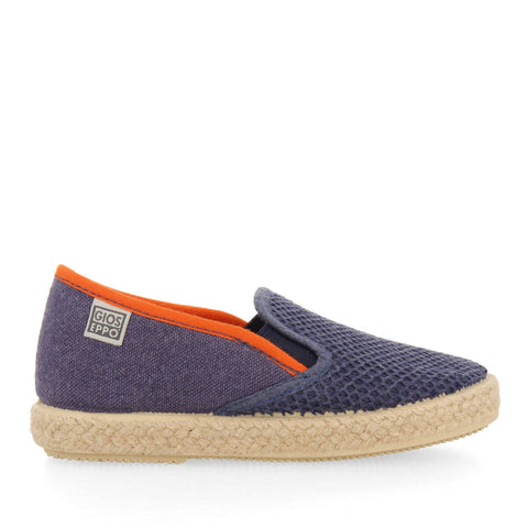 ABLIS GIRLS NAVY BLUE SLIP ON ESPADRILLES