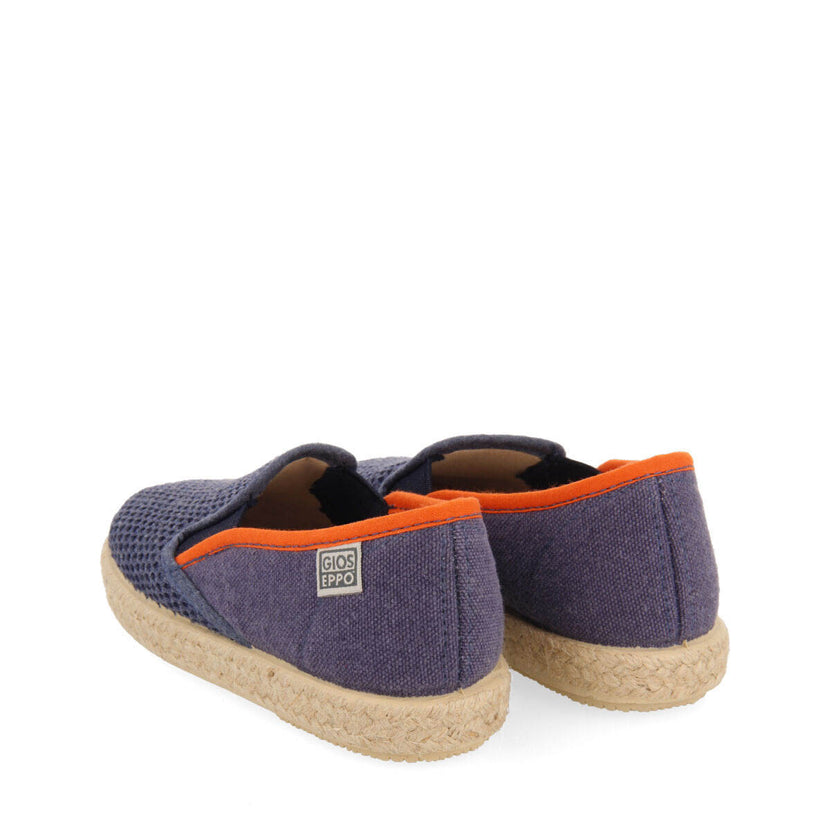 Ablis girls navy blue slip on espadrilles