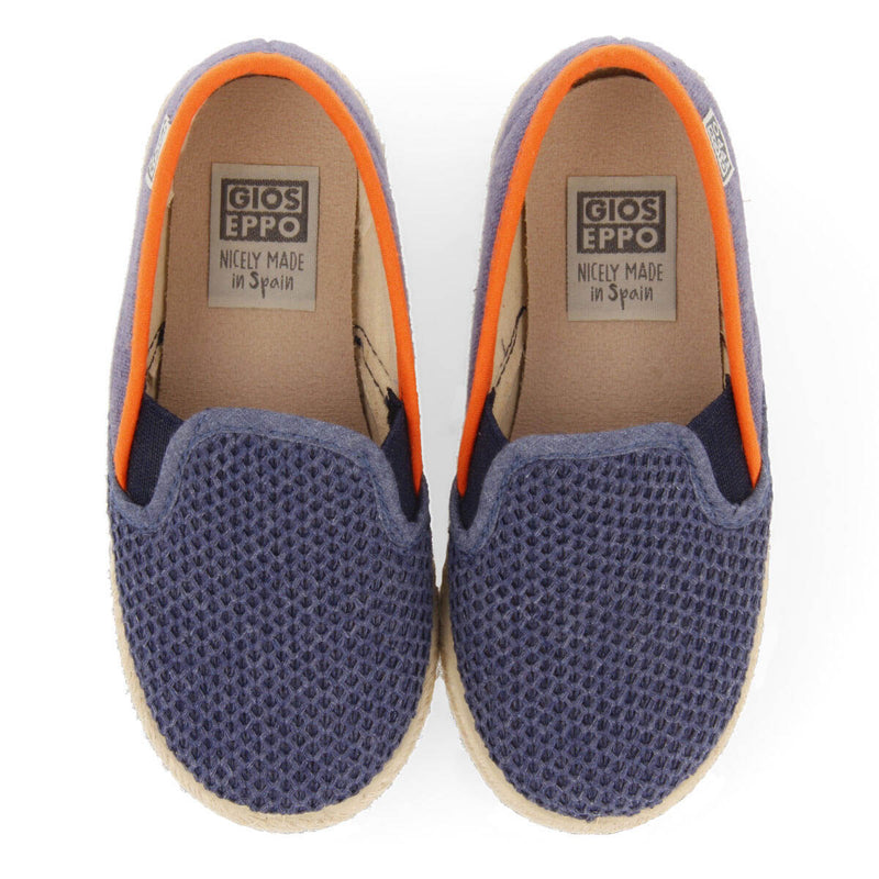Ablis babies navy blue slip on espadrilles
