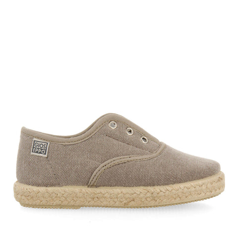 FARGES BABIES GREY OXFORD STYLE ESPADRILLES