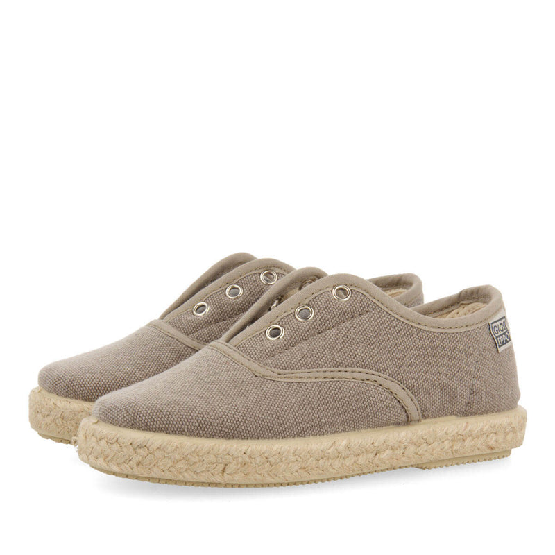 Farges babies grey oxford style espadrilles