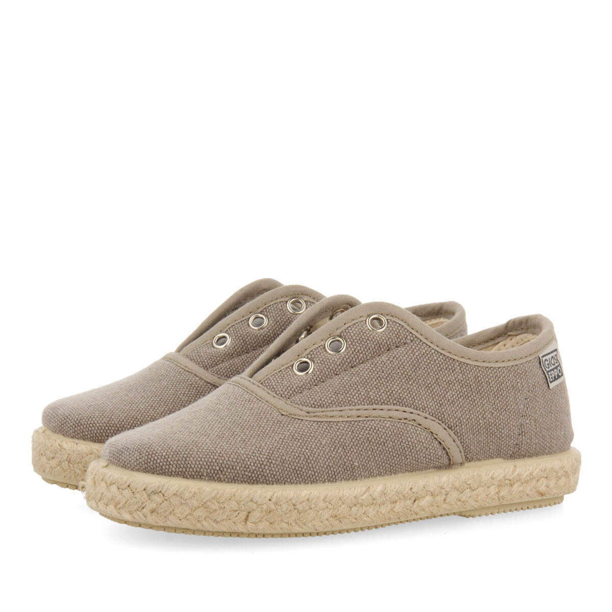 Farges boys grey oxford style espadrilles