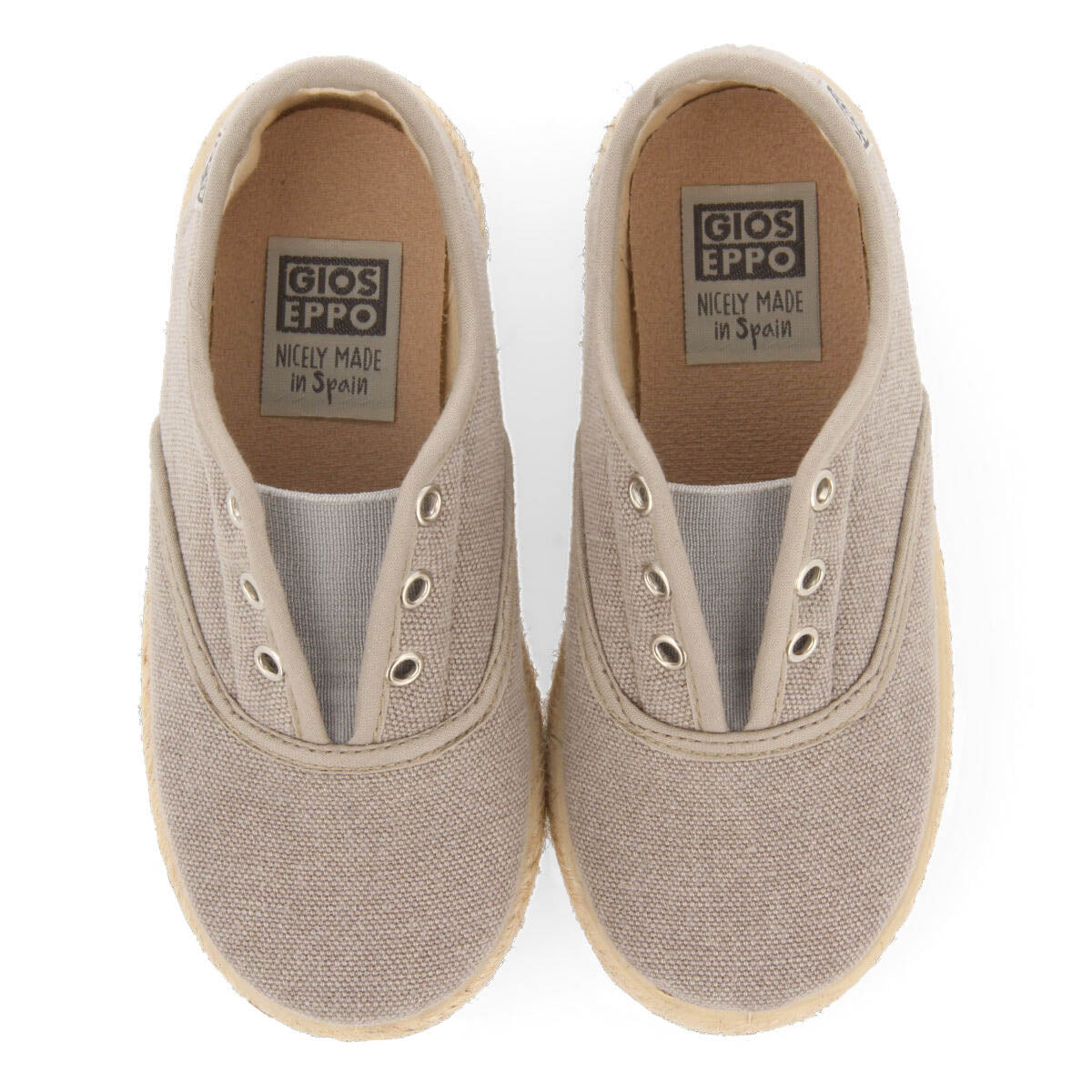 Farges boys grey oxford style espadrilles