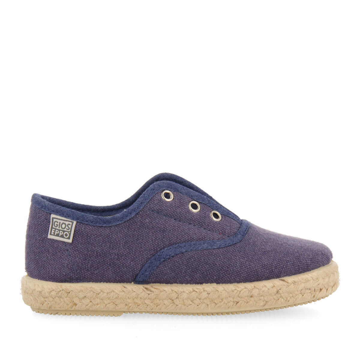 Farges boys navy blue oxford style espadrilles