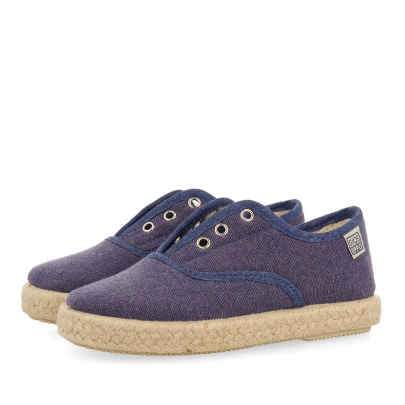 Farges boys navy blue oxford style espadrilles