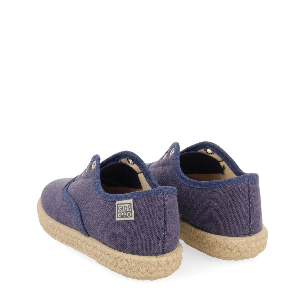Farges boys navy blue oxford style espadrilles