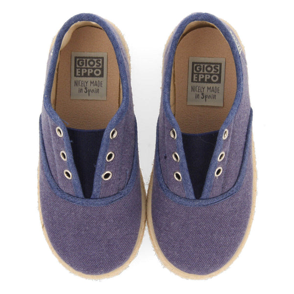 Farges babies navy blue oxford style espadrilles