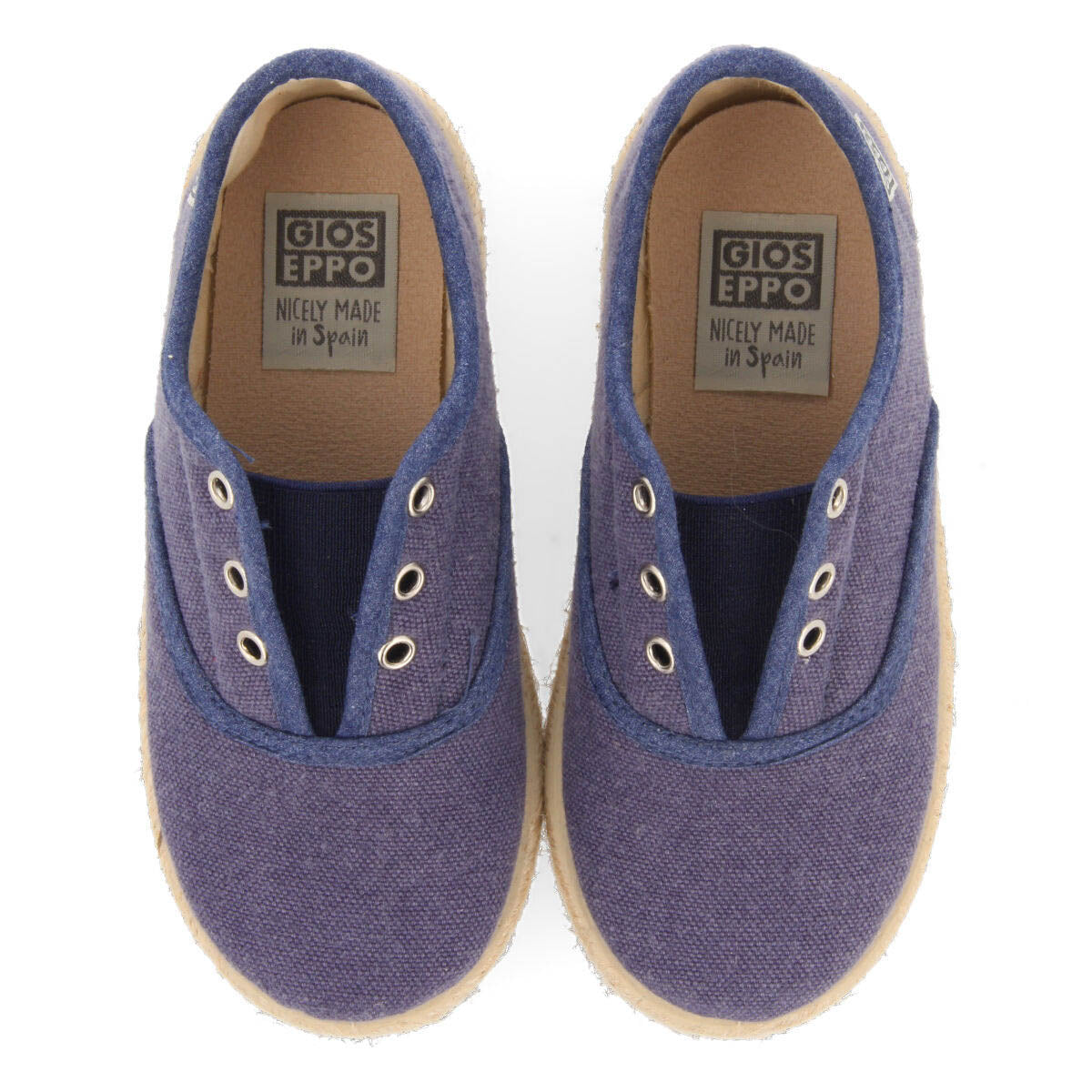 Farges boys navy blue oxford style espadrilles