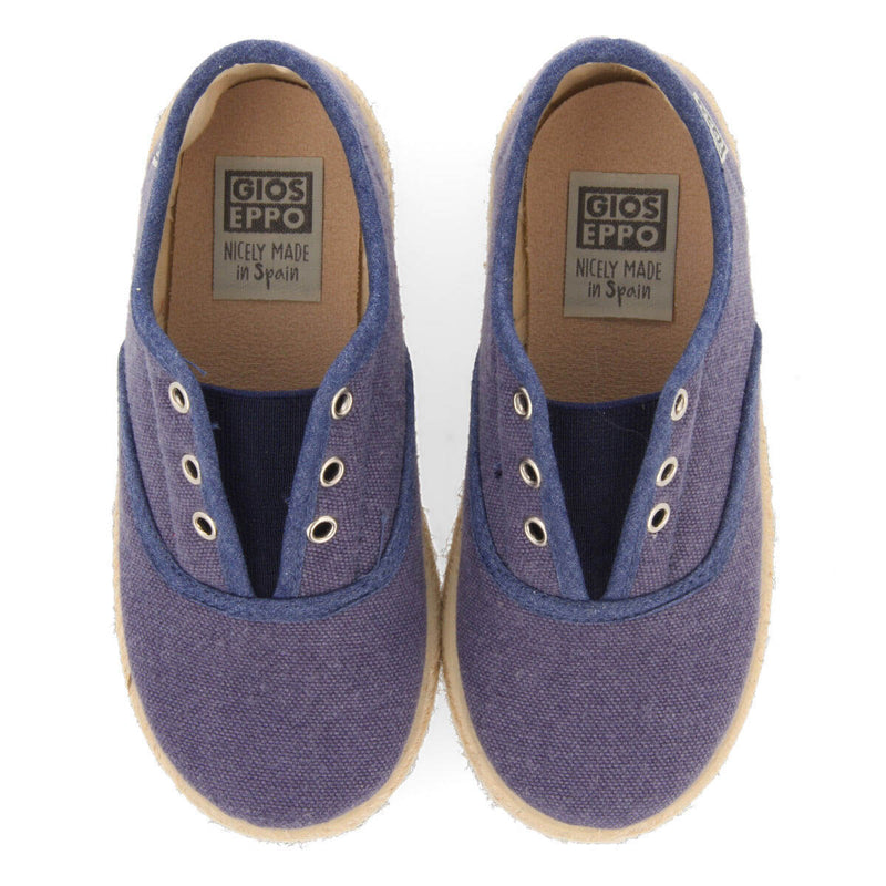 Farges boys navy blue oxford style espadrilles