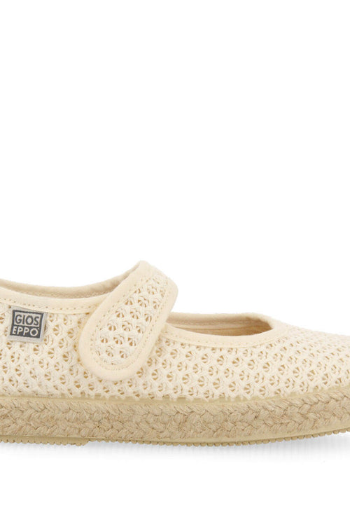 Zapatos tipo espadrille color beige de rejilla para bebé seine