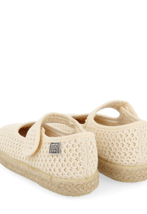 Zapatos tipo espadrille color beige de rejilla para bebé seine