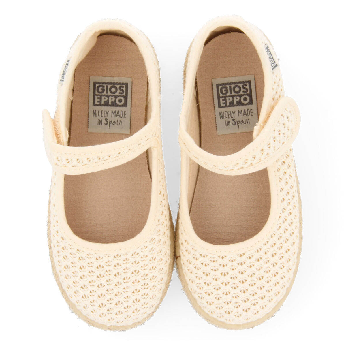 Seine babies beige mesh espadrilles