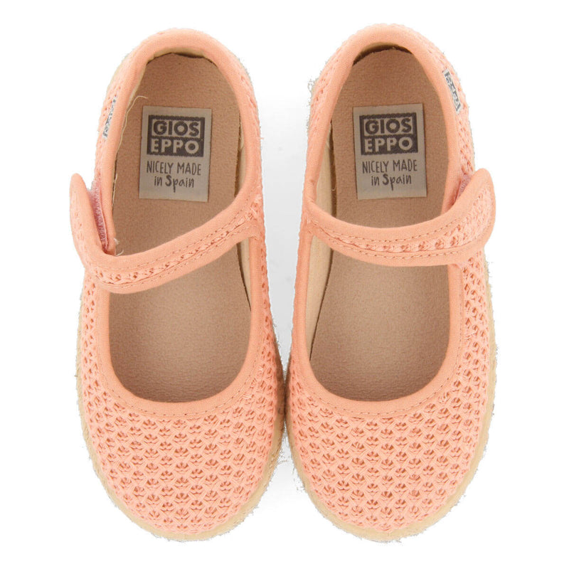 Zapatos tipo espadrille color rosa de rejilla para niña seine