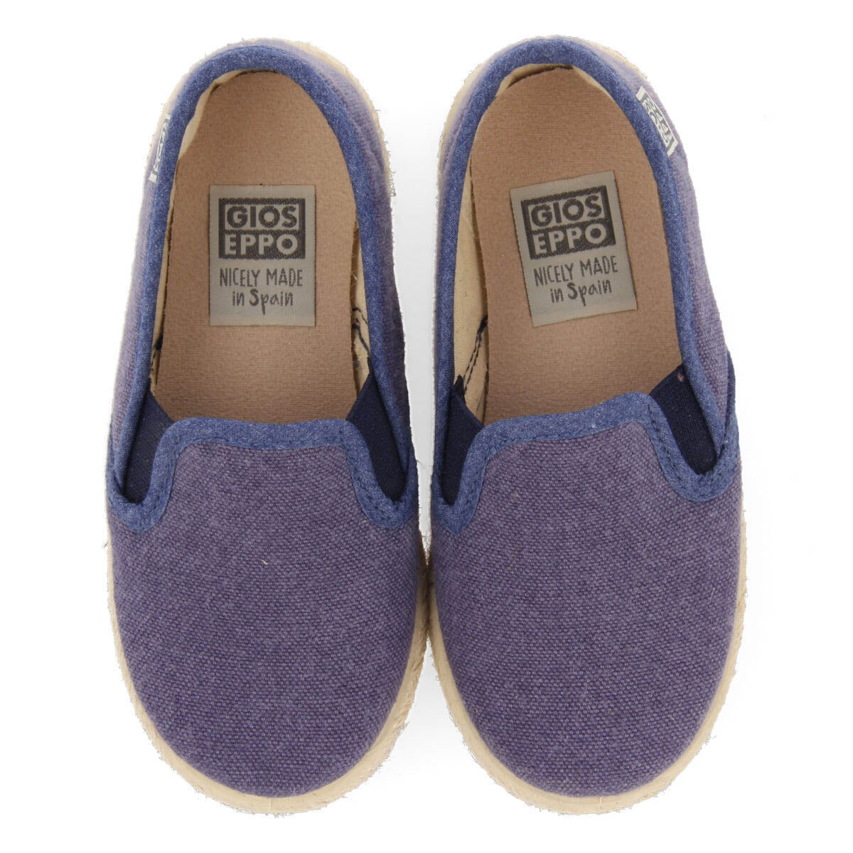Orizaba babies navy blue espadrilles with side elastics