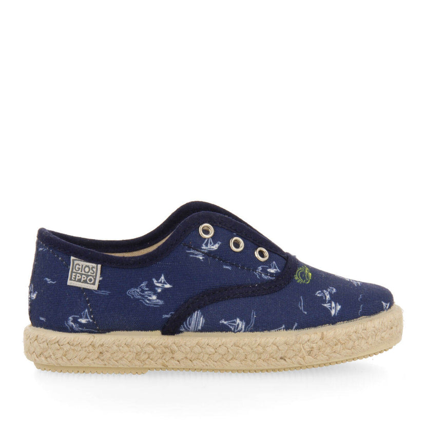 Pocri boysrinted navy blue espadrilles