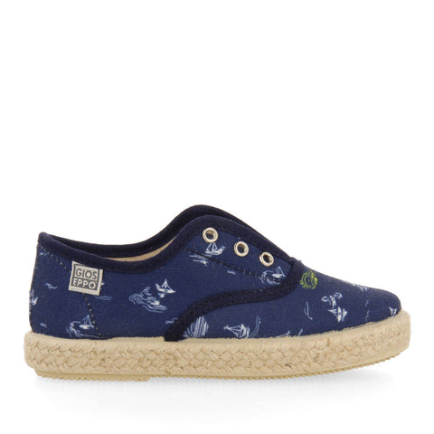 POCRI BABIES NAVY BLUERINTED ESPADRILLES