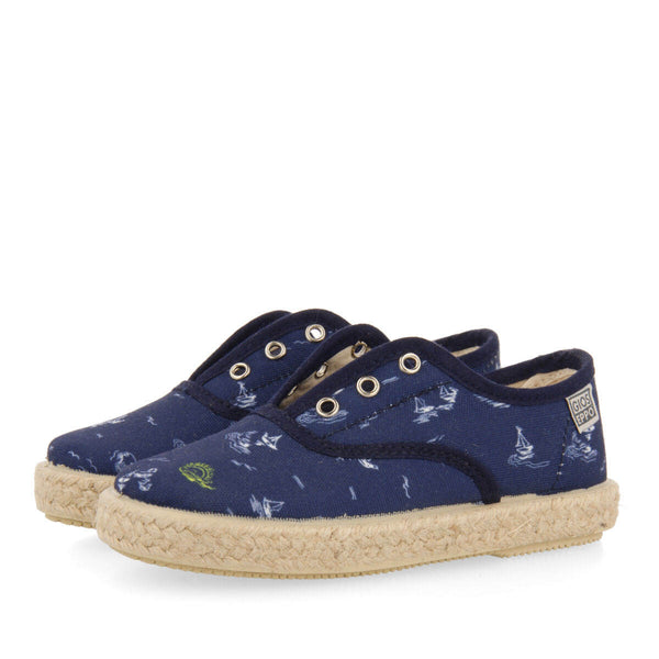 Pocri boysrinted navy blue espadrilles