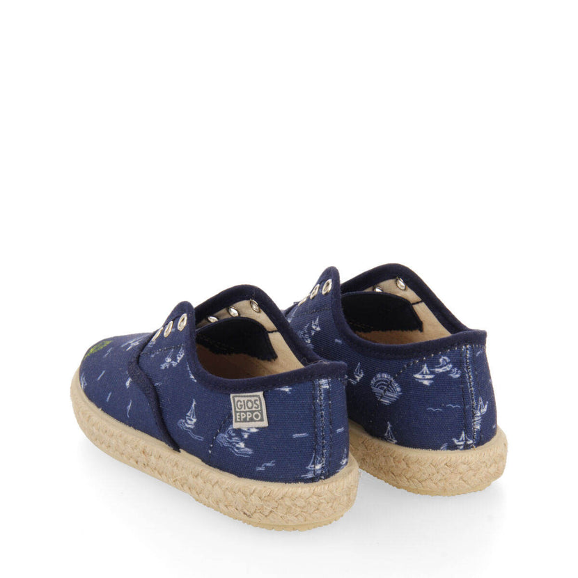 Pocri boysrinted navy blue espadrilles