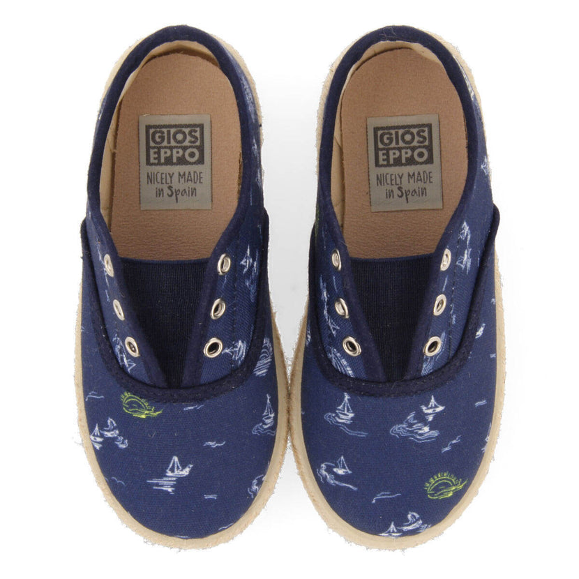 Pocri boysrinted navy blue espadrilles