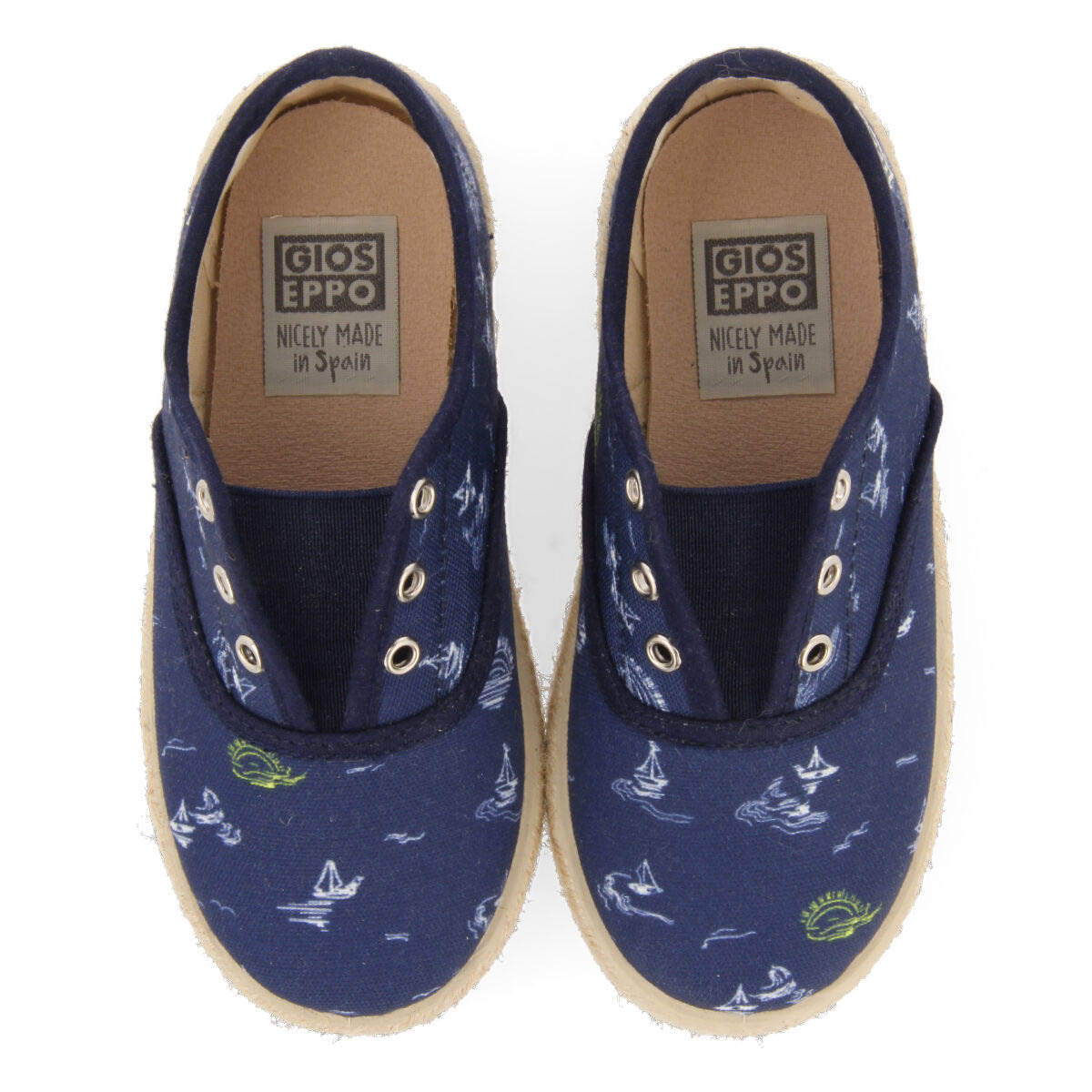 Pocri babies navy bluerinted espadrilles