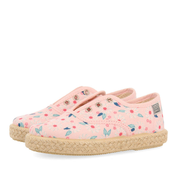 Alpercatas tipo oxford cor-de-rosa com estampado às cores para menina taguig