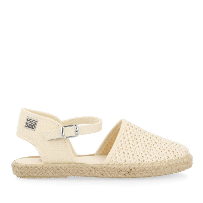 Espadrilles beige à résille pour fille berizal