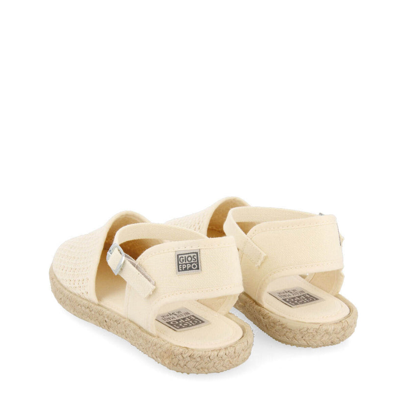 Espadrilles beige à résille pour fille berizal