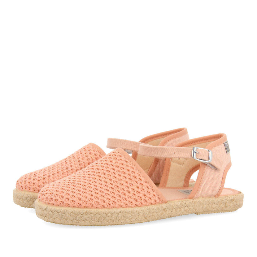 Espadrilles roses à résille pour fille berizal