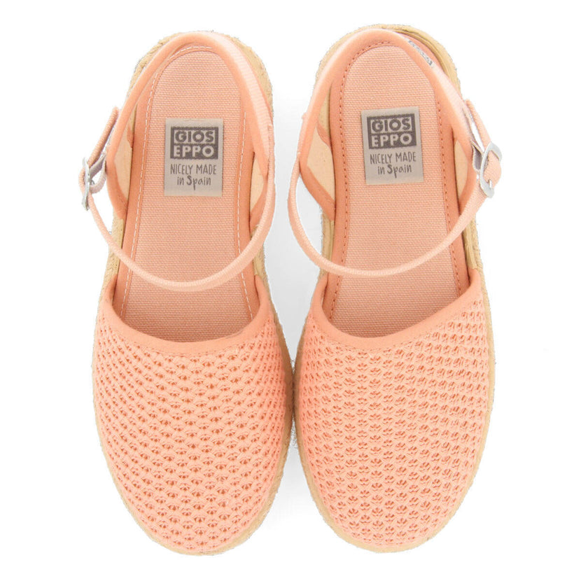 Espadrilles roses à résille pour fille berizal