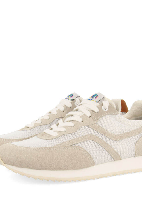 Sneakers blancas aspecto retro para hombre mazunte