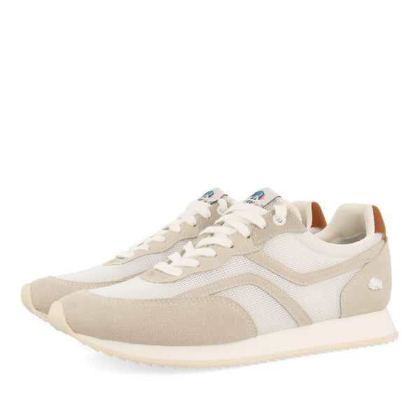 Sneakers blancas aspecto retro para hombre mazunte