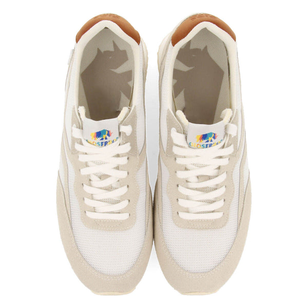 Sneakers blancas aspecto retro para hombre mazunte
