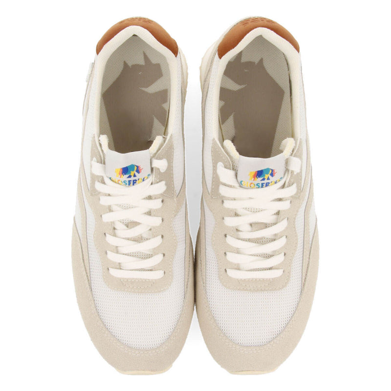 Sneakers blancas aspecto retro para hombre mazunte