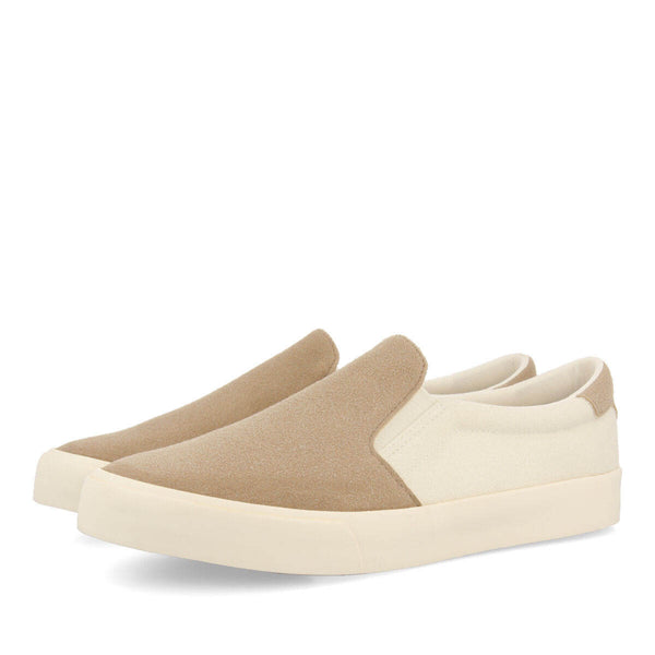 Sneakers tipo slip-on beige para hombre seibo