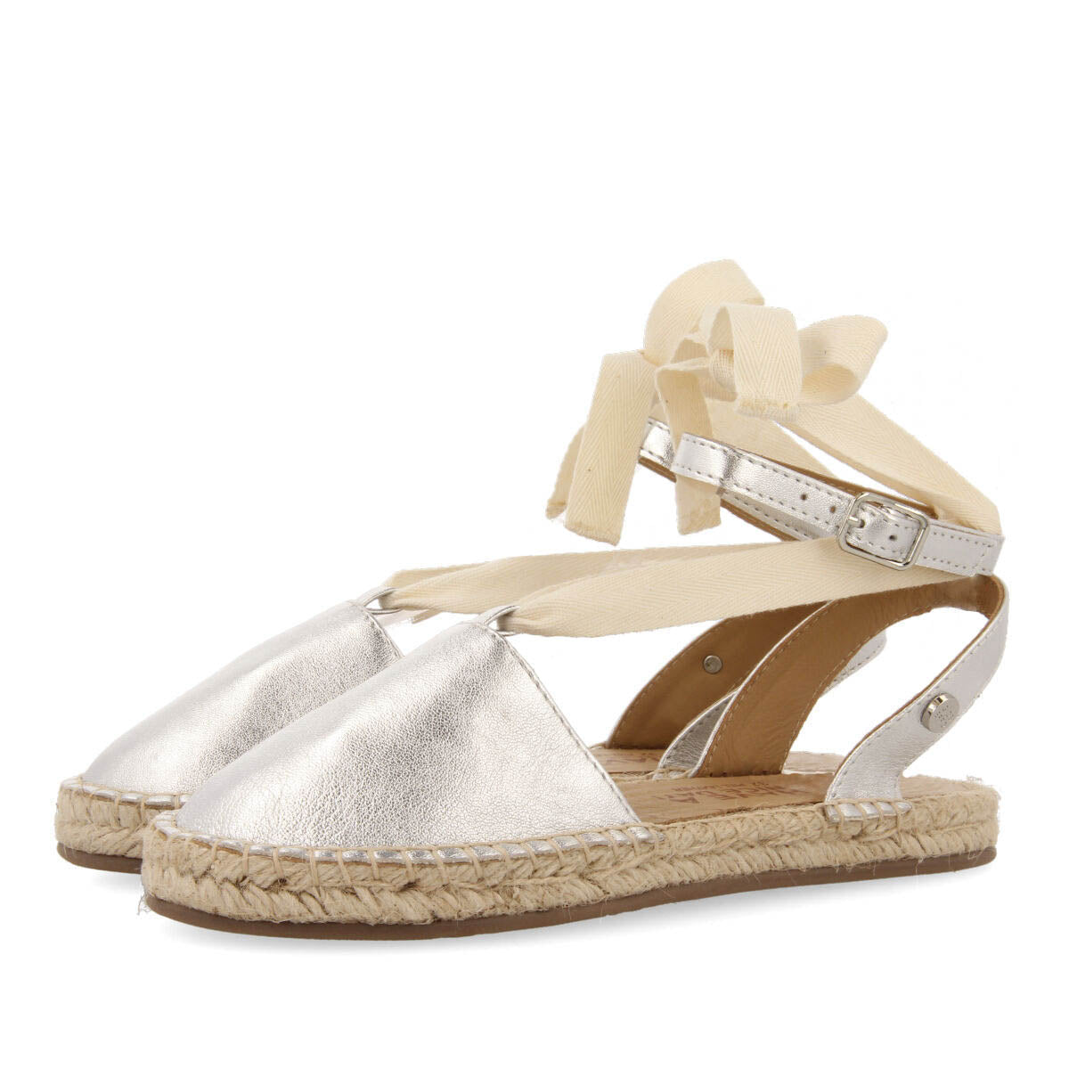 Stravaj girls silver espadrilles