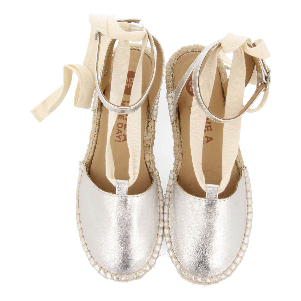 Stravaj girls silver espadrilles