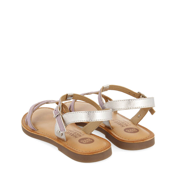 Cleurie girls lilac sandals with metalliciping