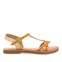 Sandali con profili metallizzati in color arancione da bambina cleurie