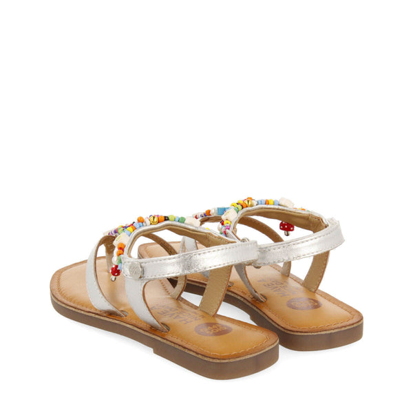 Ibiraci girls silver leather sandals