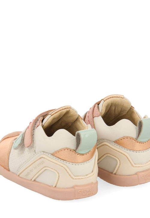 Sneakers de piel rosa para niña carandai