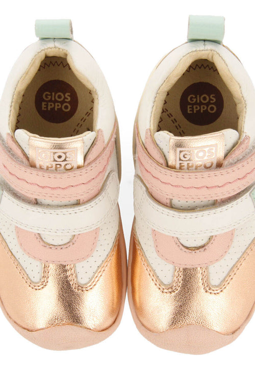 Sneakers de piel rosa para niña carandai