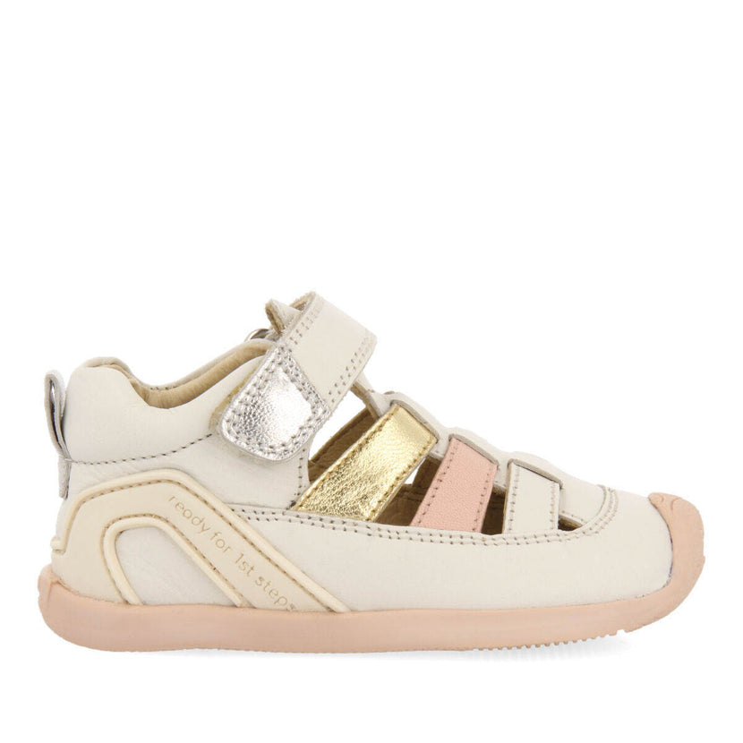 Sandália tipo praia cor off-white para menina sinop