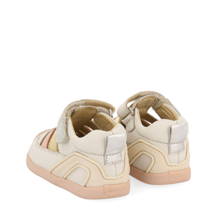 Sandália tipo praia cor off-white para menina sinop