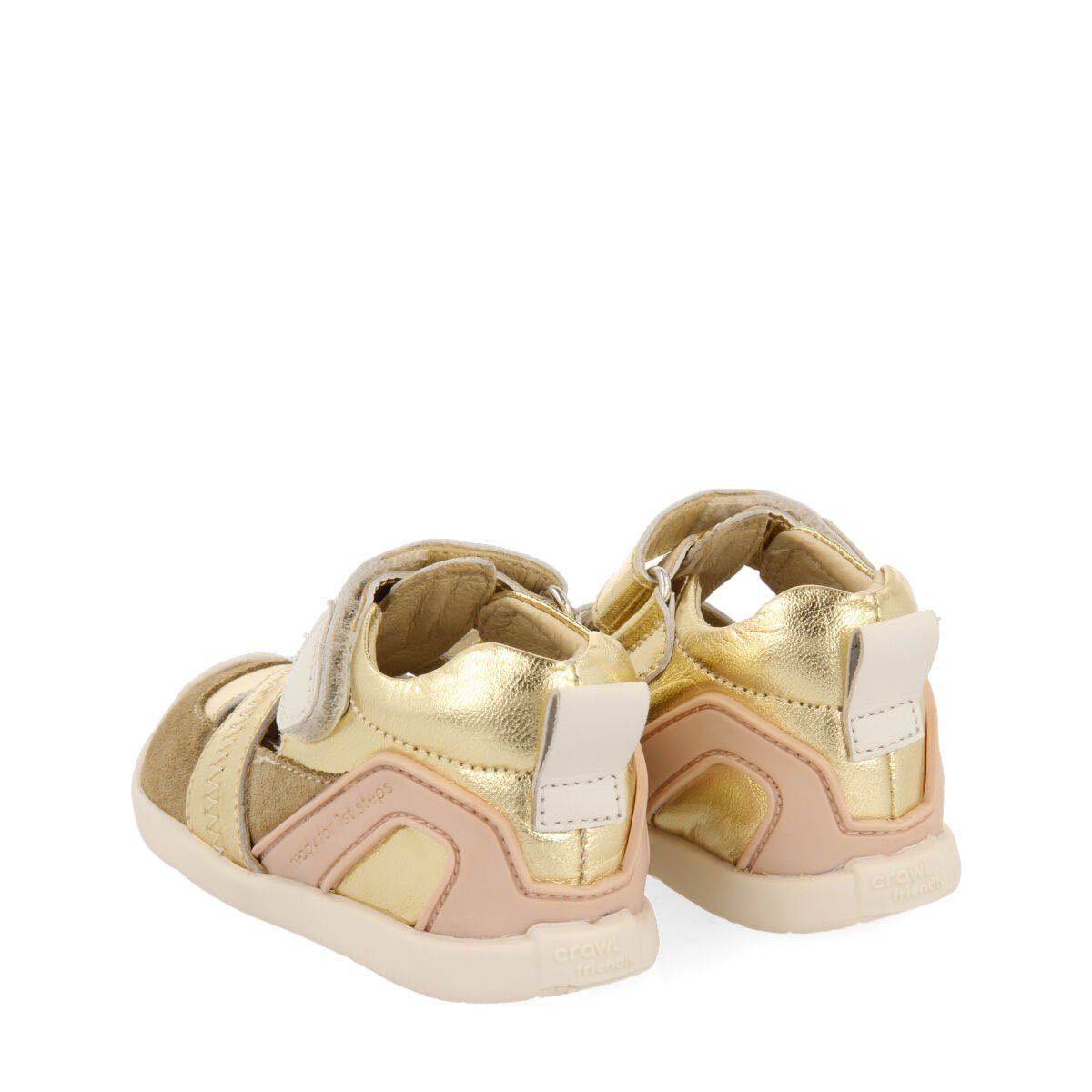 Bahon girls gold leather sandals
