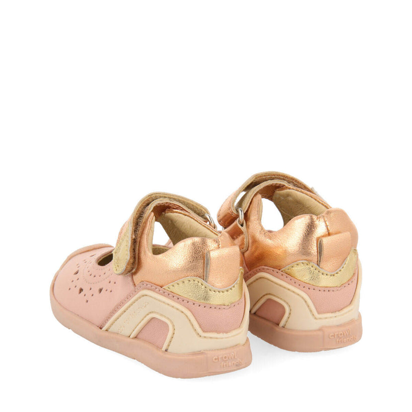 Conand girlsink leather ballet flats